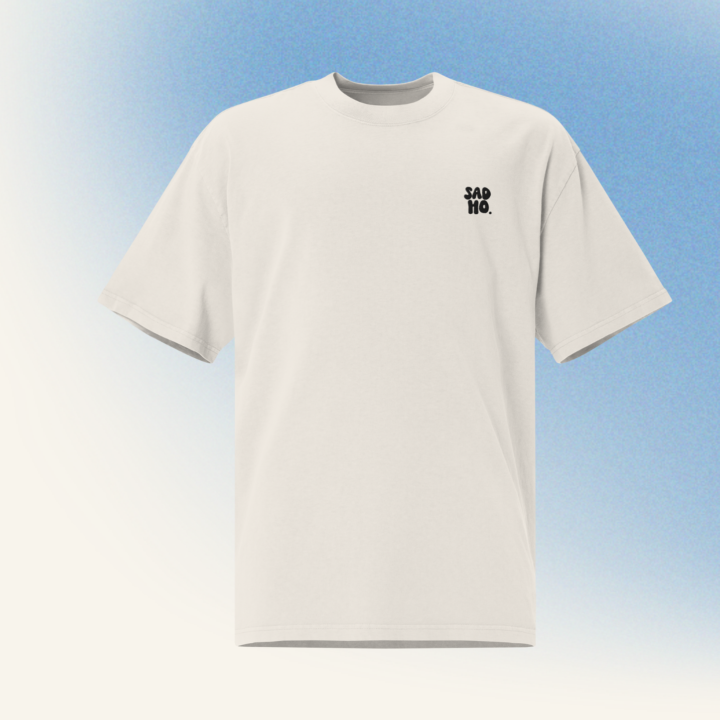 Black Logo Embroidered Oversized Tee